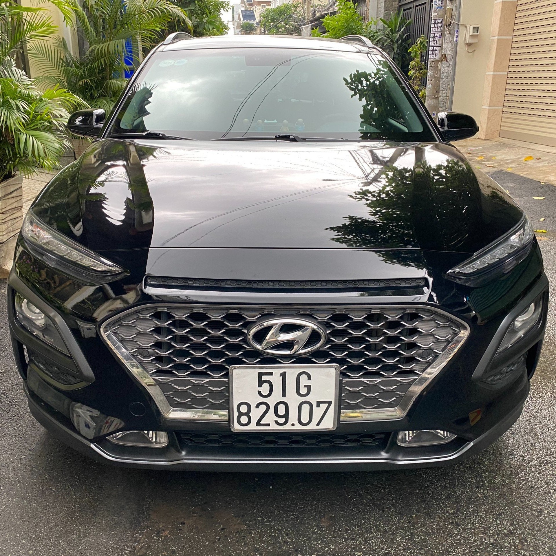 Bán xe Hyundai Kona 1.6 Turbo, đời 2019, màu Đen, nhập khẩu Thái, giá 496 triệu