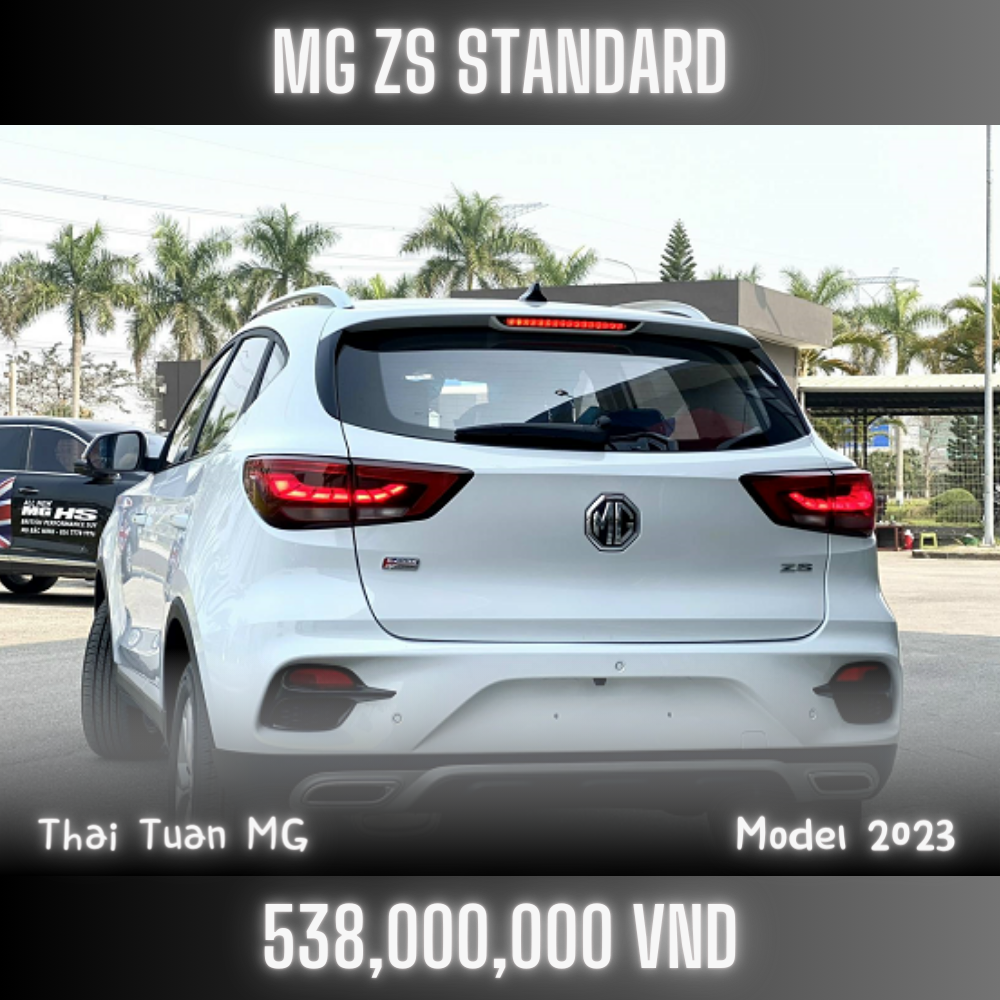 Xe MG ZS STD mới 2023 miễn trước bạ (Trả trước 80TR)