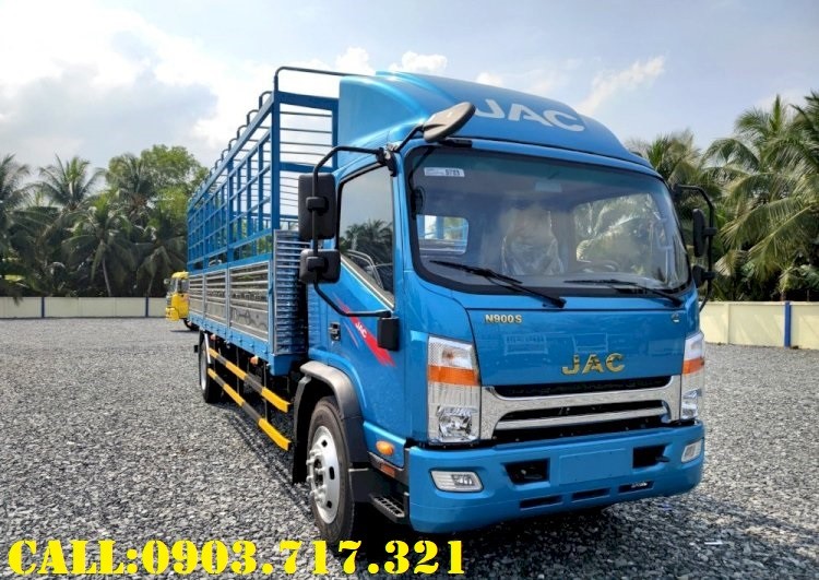 Bán xe tải Jac N900S thùng bạt tiêu chuẩn màu xanh ngọc giao ngay