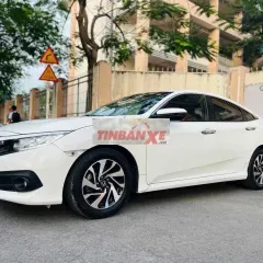 Honda Civic 1.8E 2018 Trắng . odo 86k km . zin