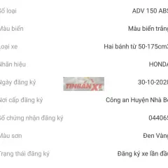 Honda ADV 150 ABS 2020 Đen Vàng