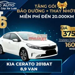 Kia Cerato 2018 1.6L AT . Màu Trắng . Đi 8,9 vạn .