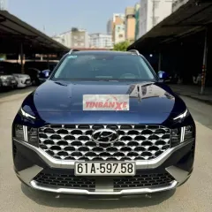Huyndai Santafe dầu Premium sx 2023 xanh Cavansite