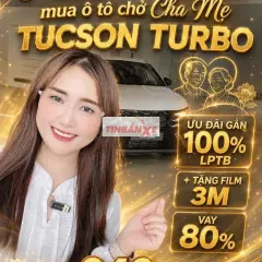 Hyundai Tucson Turbo Trắng ƯU ĐÃI GẦN 100% LPTB