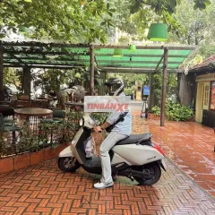 Xe máy điện VinFast VeroX màu xanh 500km 1 pin
