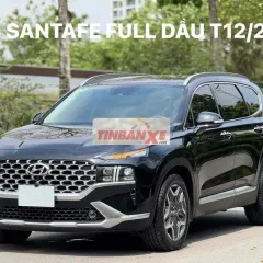 Hyundai Santa Fe Full Dầu 2021 Đen 7 chỗ Tự động