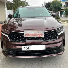 Kia Sorento Premium full 2022 Dầu 70000 km Đỏ mận