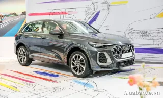 Audi Q5 2026 màu xám góc 3/4 trước