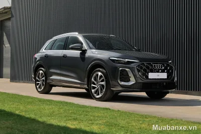 Audi Q5 2026 màu đen góc 3/4 trước