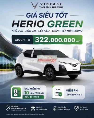 VinFast Herio Green trắng