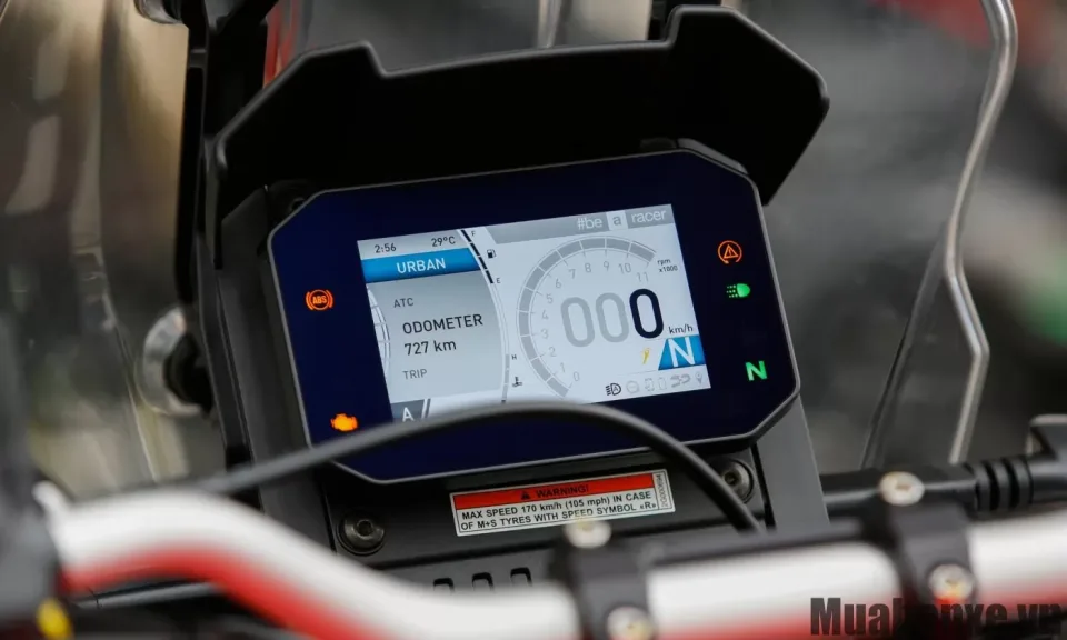 man hinh tren xe aprilia tuareg 660