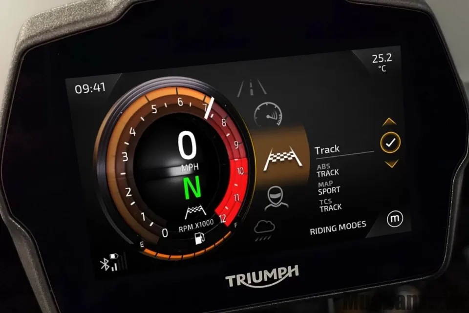 man hinh tren xe triumph speed triple 1200 rs
