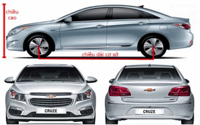 Chiều dài xe 4 chỗ là bao nhiêu? Cách đo kích thước xe ô tô 4 chỗ để làm gara hợp lý