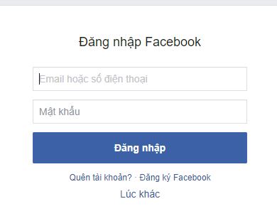 chon dang nhap bang tai khoan facebook