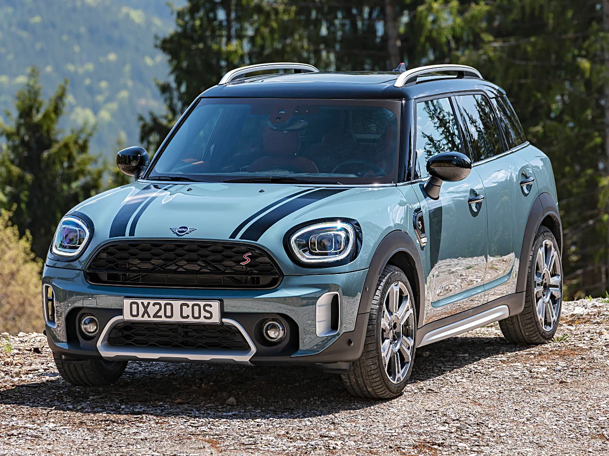 jdpa 2021 mini countryman cooper s blue front view