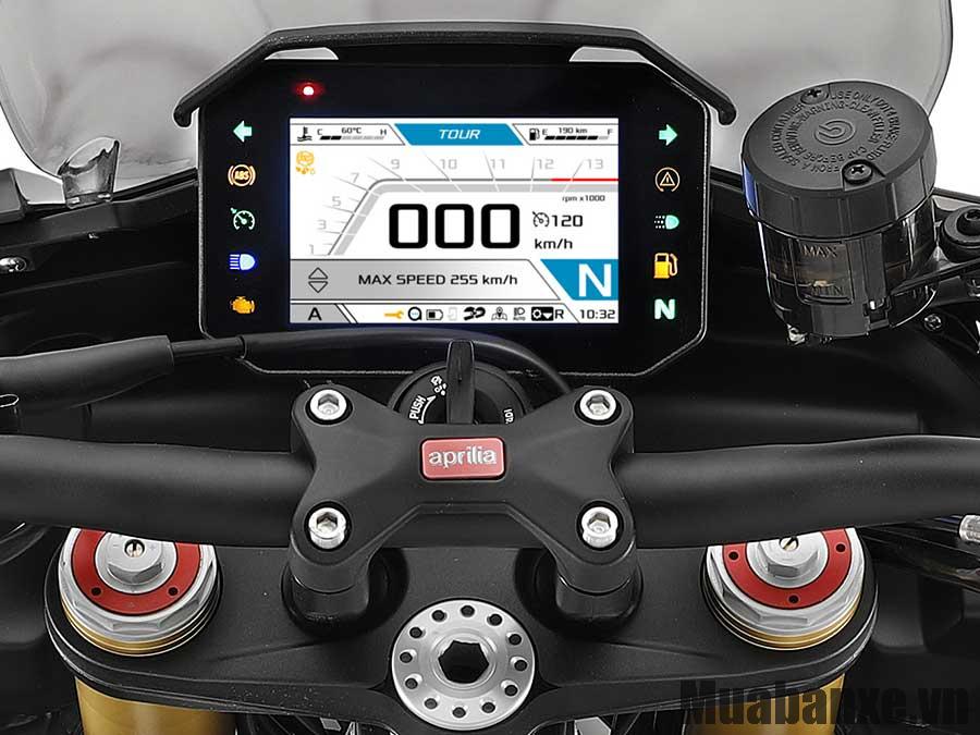 man hinh tren xe aprilia tuono v4