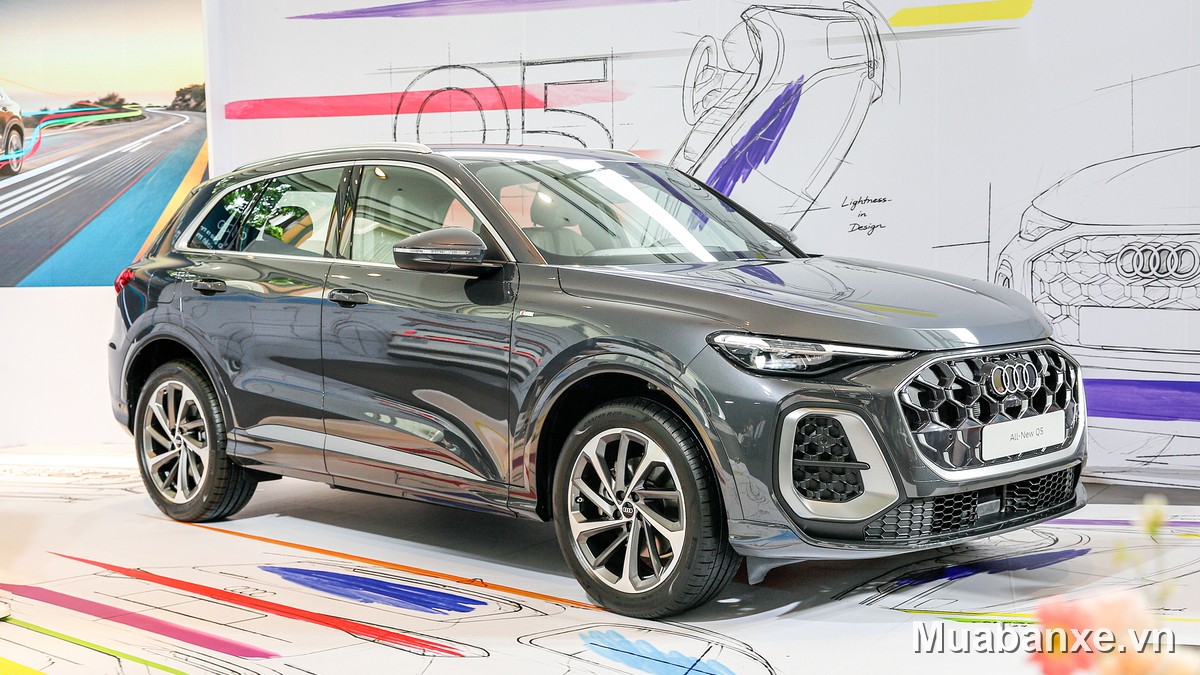 Audi Q5 2026 màu xám góc 3/4