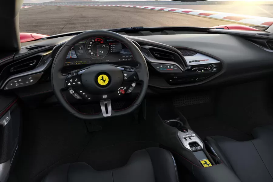 Thiết kế vô lăng và táp lô ferrari sf90 stradale