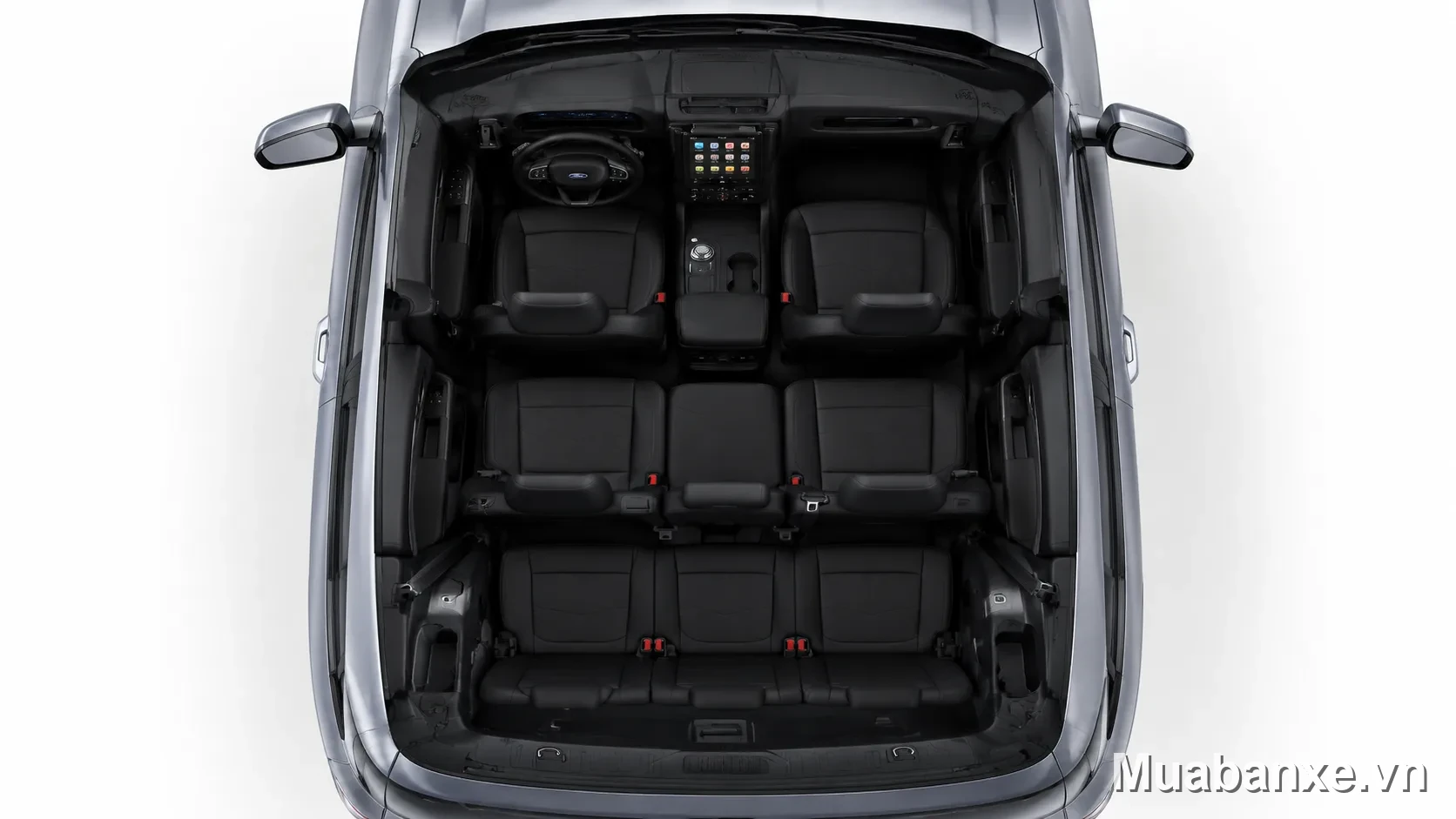 Ford Everest khoang lái (góc khác) Ford Everest khoang lái nhìn từ trên (góc khác)