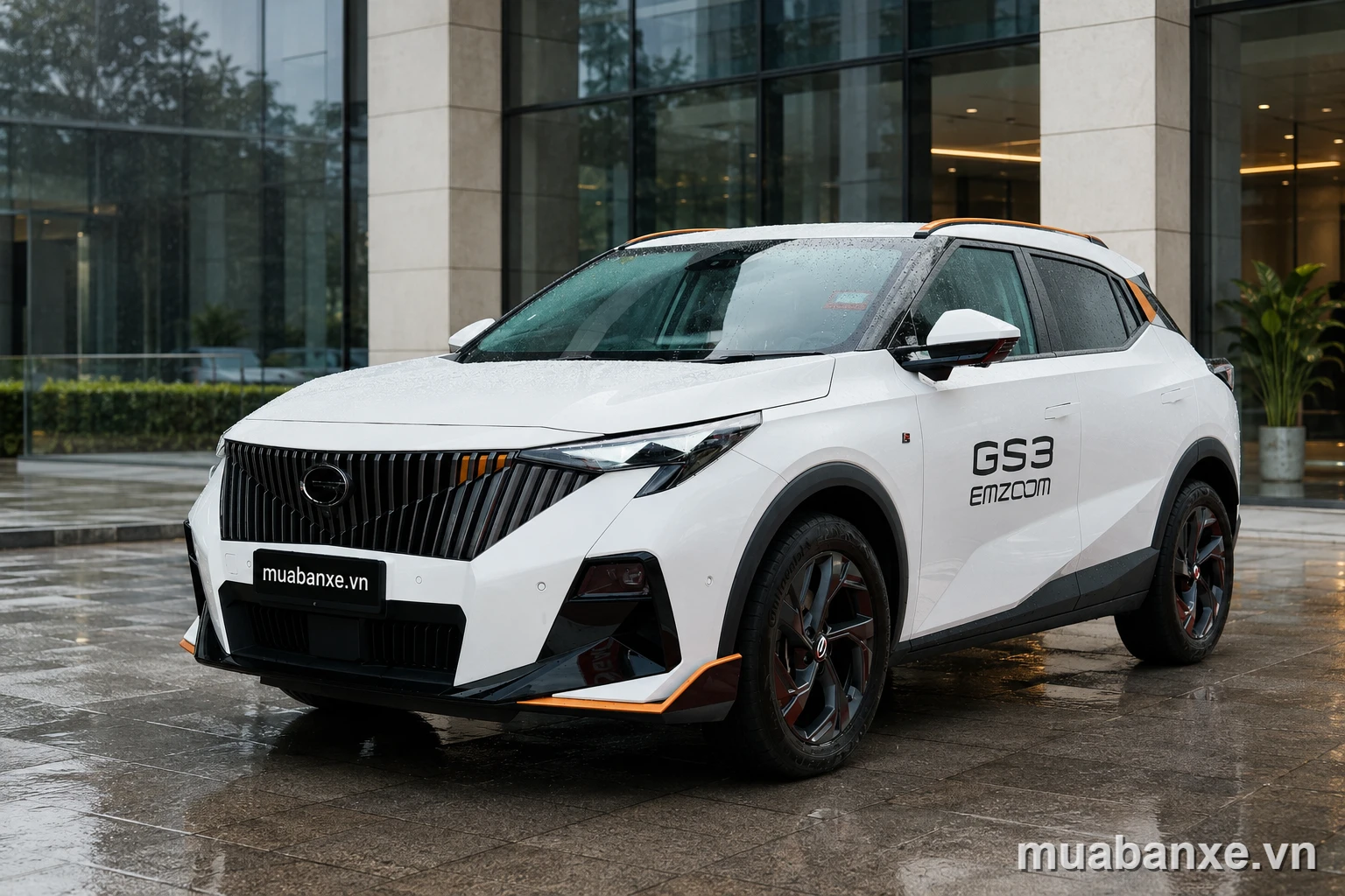 GAC GS3 Emzoom trước showroom sau mưa