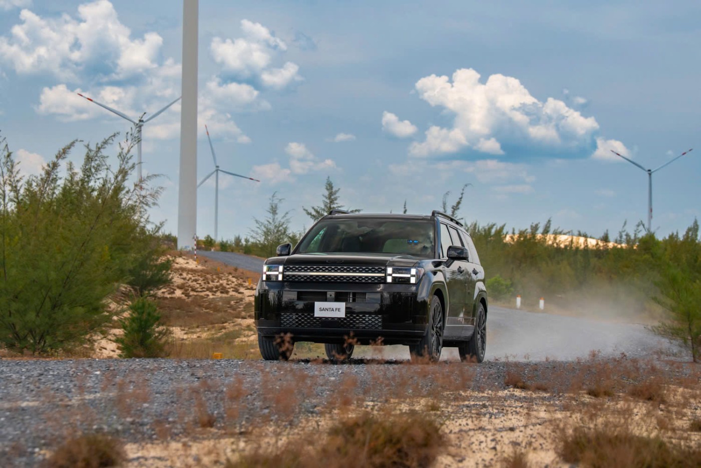 cam giac lai xe hyundai santa fe trong do thi tinbanxe vn