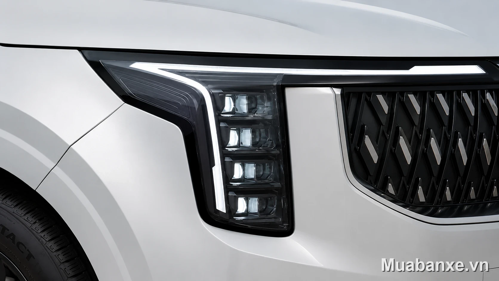 Kia Carnival đèn pha (cận cảnh)