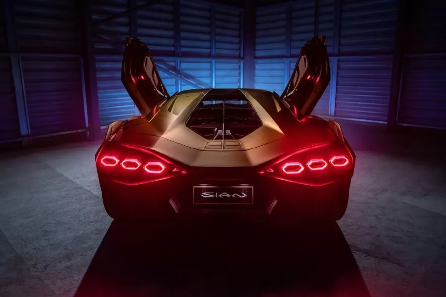 Thiết kế đuôi xe lamborghini sian