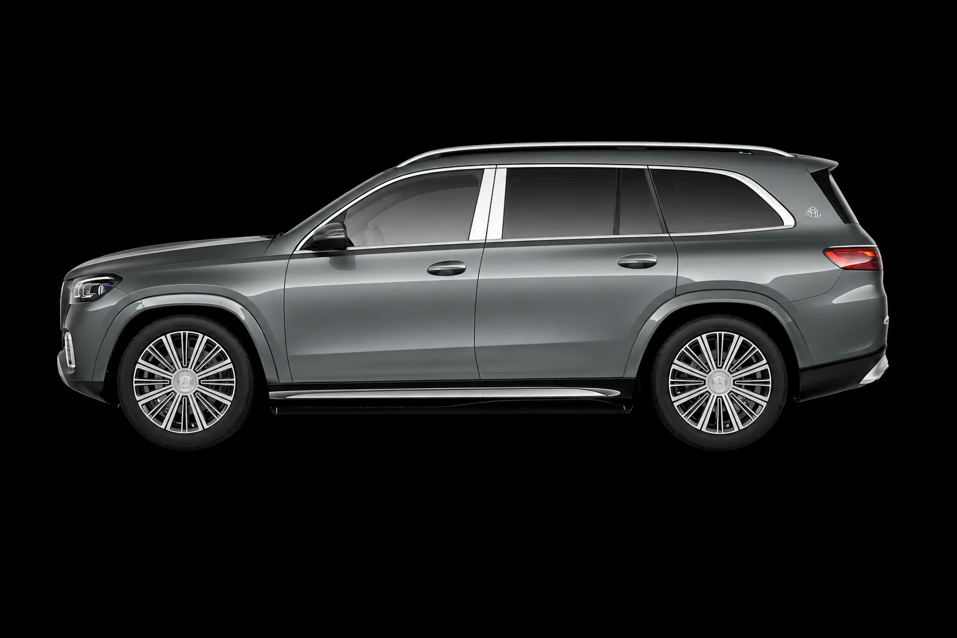Mercedes-Maybach GLS 480 xám Selenite nhìn ngang
