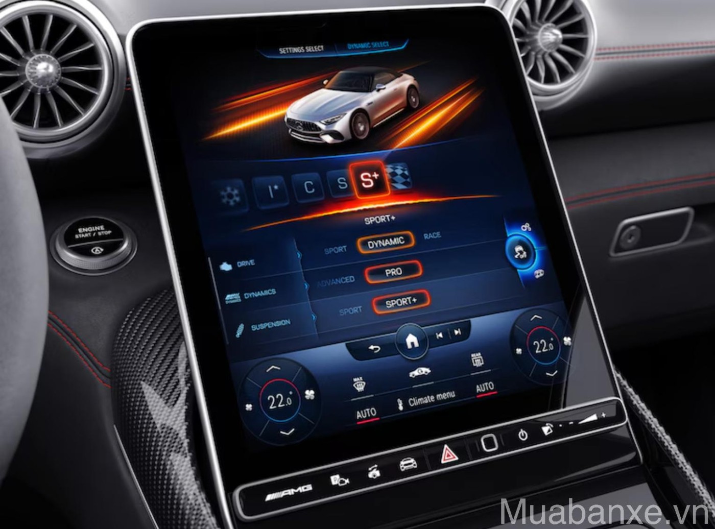 man hinh ket noi tren xe mercedes sl 63 tinbanxe vn