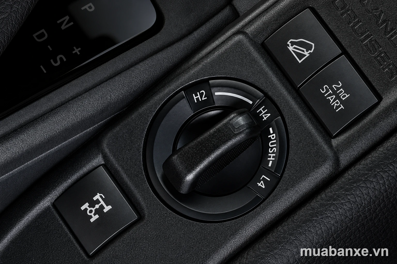 Cận cảnh bảng điều khiển 4WD Land Cruiser