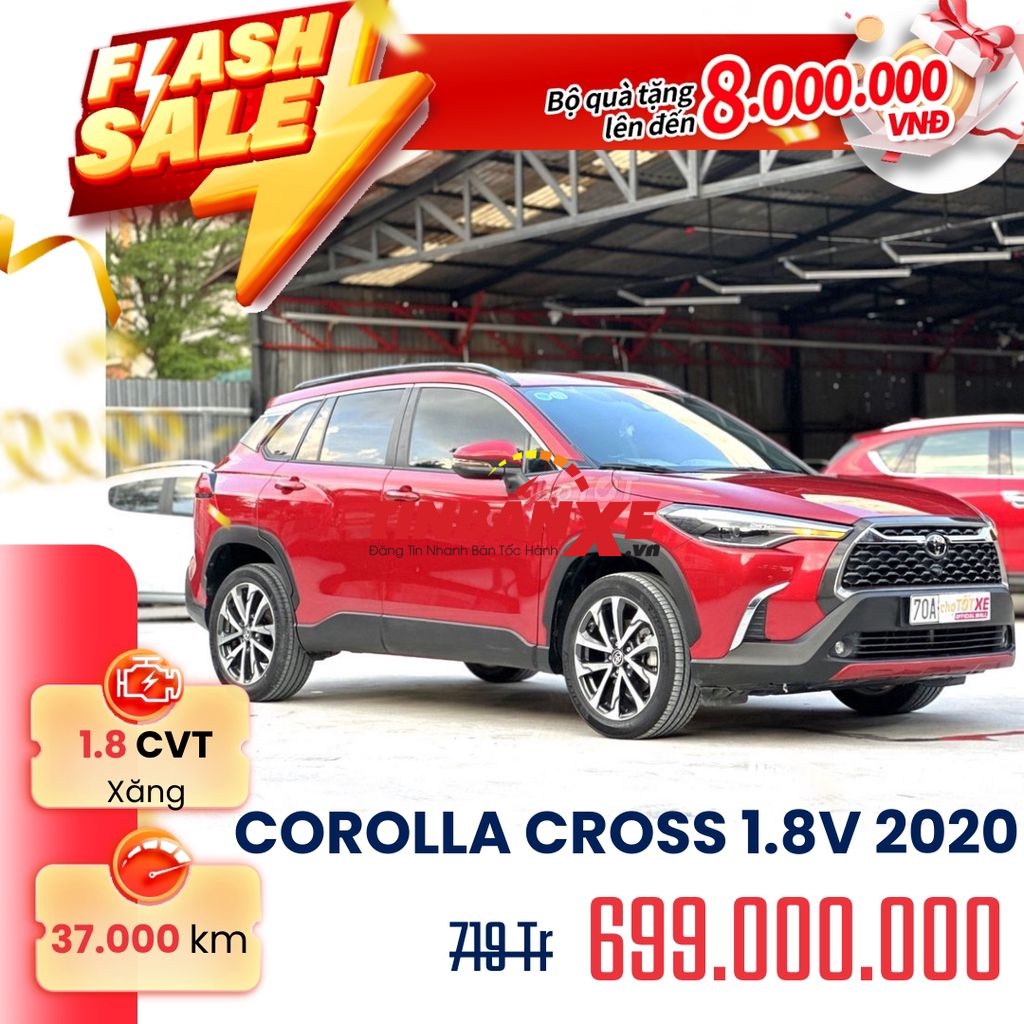 Toyota Corolla Cross 1.8V 2020 - 37,000km Zin Đẹp