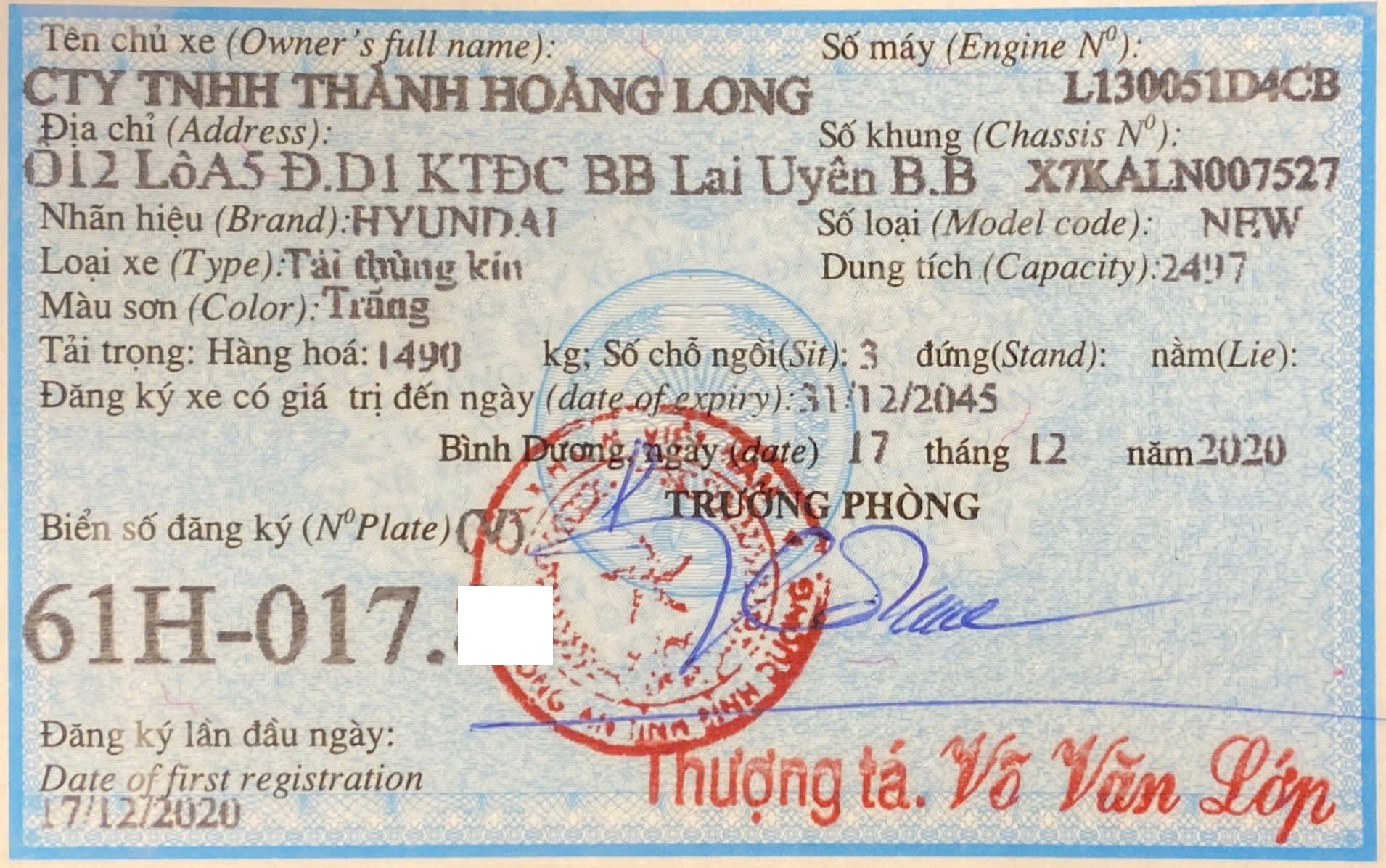 Bán xe Hyundai Porter 150, đời 2020