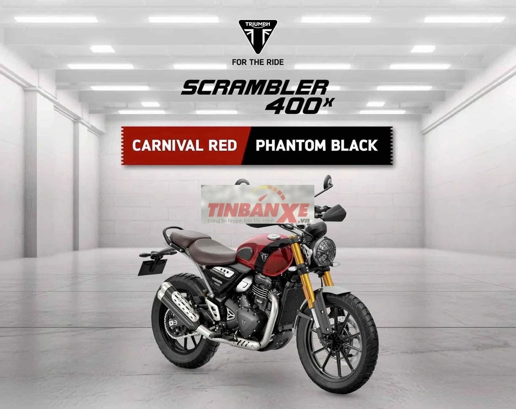 Triumph Scrambler 400X 2025 Đỏ 1700 km