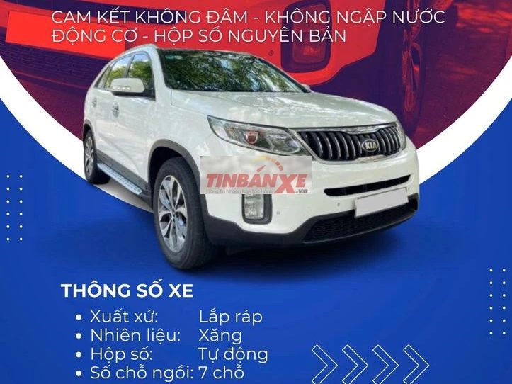 Kia Sorento Trắng 2.2 DATH full dầu Sản xuất: 2018