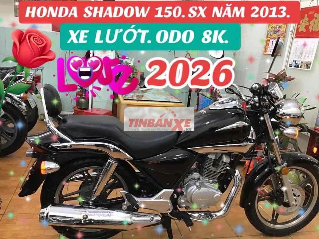 Honda Shadow 150.sx2013.odo 8k.đầu nồi,máy móc zin