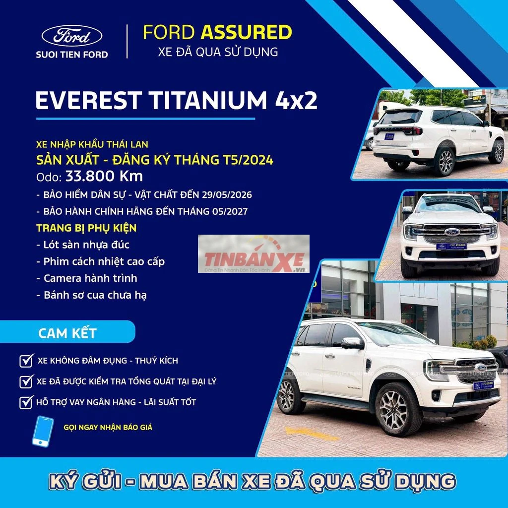 Ford Everest Titanium 2024 Trắng