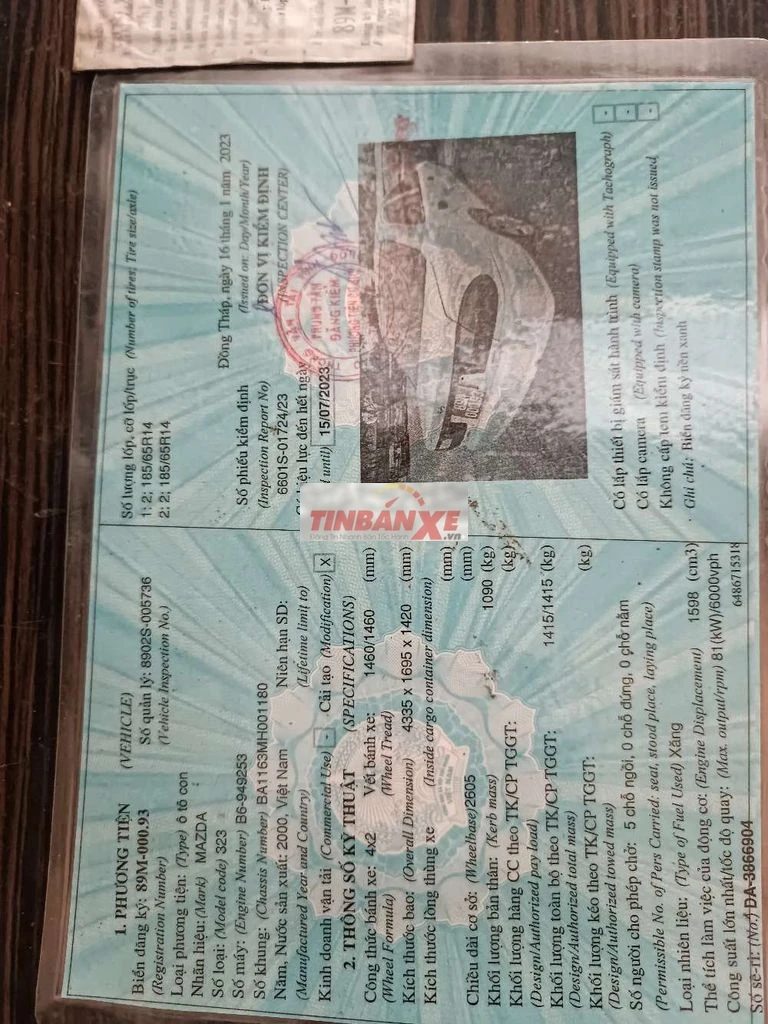 Mazda 323 2000 Trắng