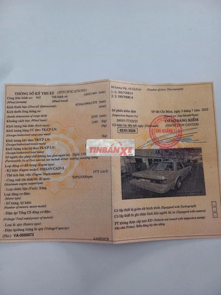 Nissan CA20-S 1987 Bạc
