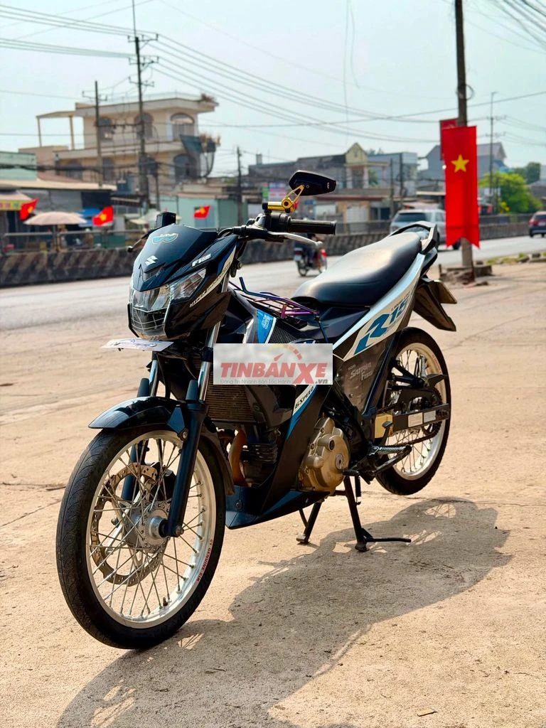 Suzuki Raider FI Đen, Xanh, Trắng
