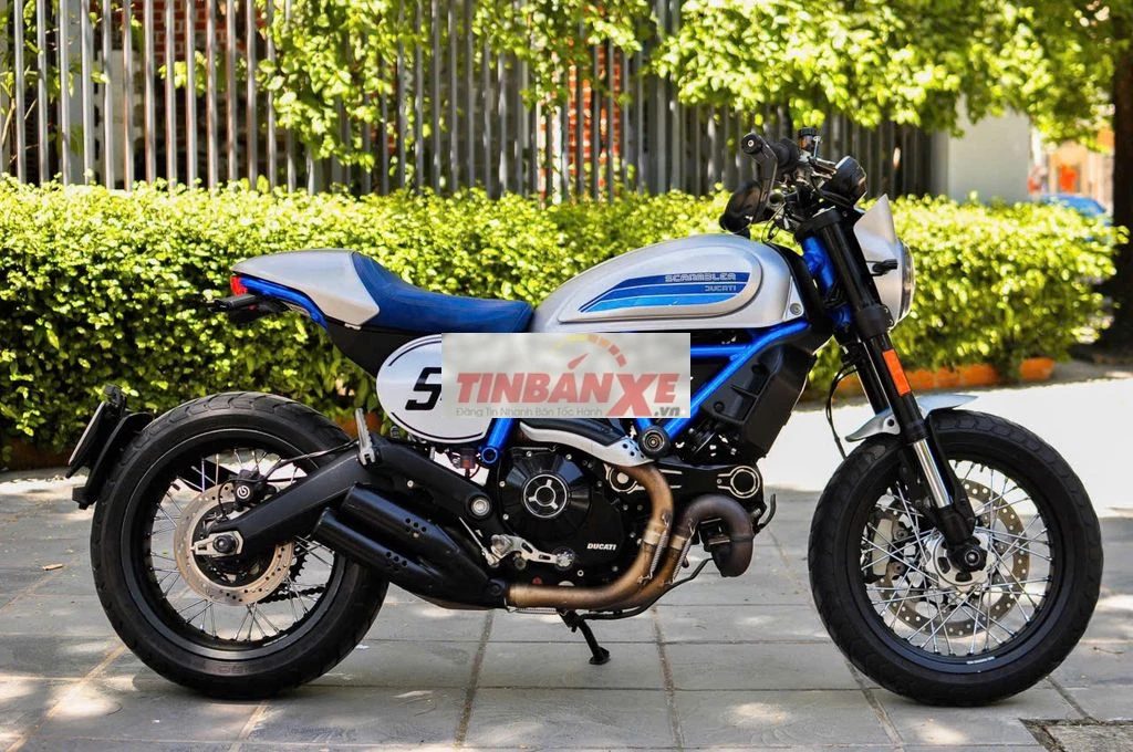 Ducati Scrambler Cafe Racer 2019 Bạc Xanh
