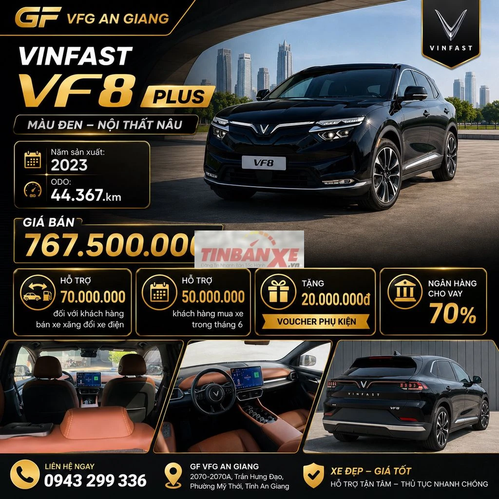 VinFast VF8 PLUS 2023 Đen 44.367 km