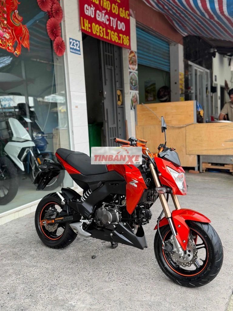 Kawasaki Z125 2016 Đỏ 10000 KM Biển SG Xe keng zin