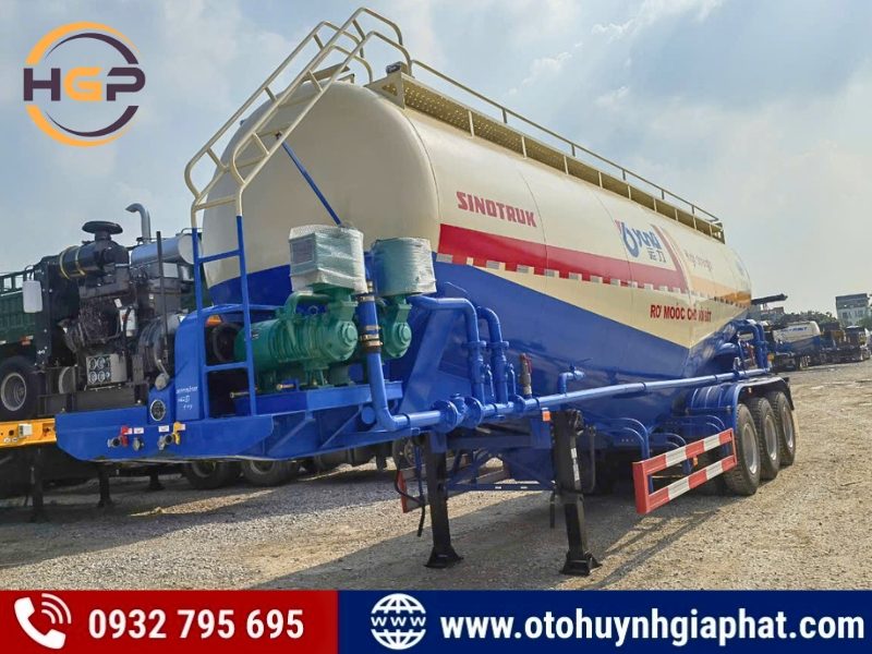 Bồn xi téc chở bụi thép, chở xi măng rời YUNLI dung tích 30m3 đến 39m3