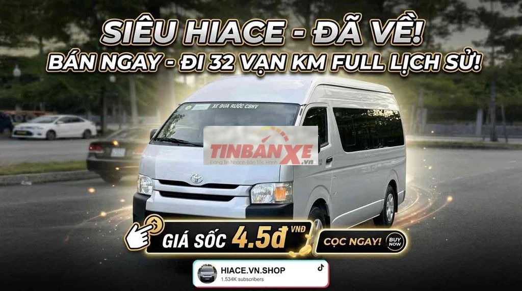 Toyota Hiace 2017 Dầu Số sàn 320.000 km Bạc