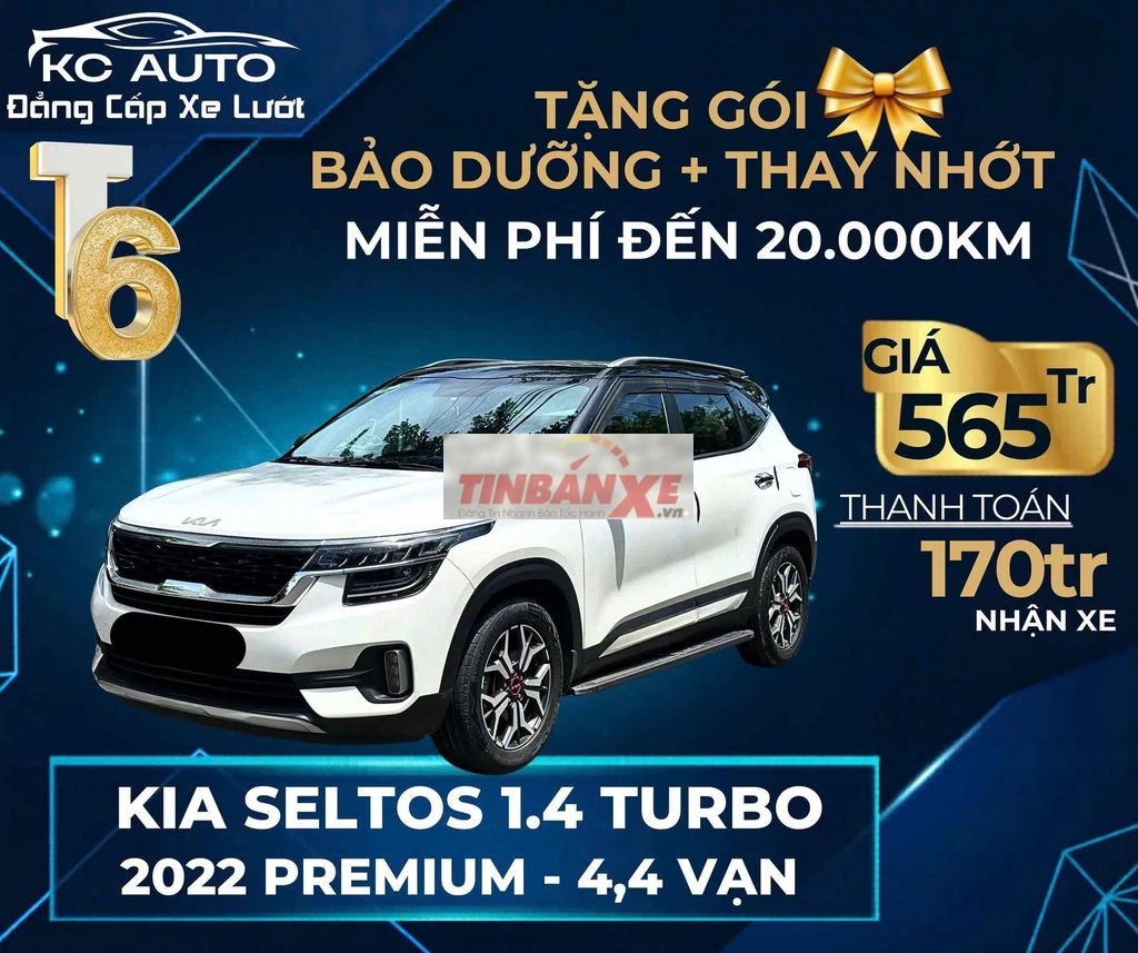 Kia Seltos 1.4 Turbo Premium 2022 Trắng 44000 km