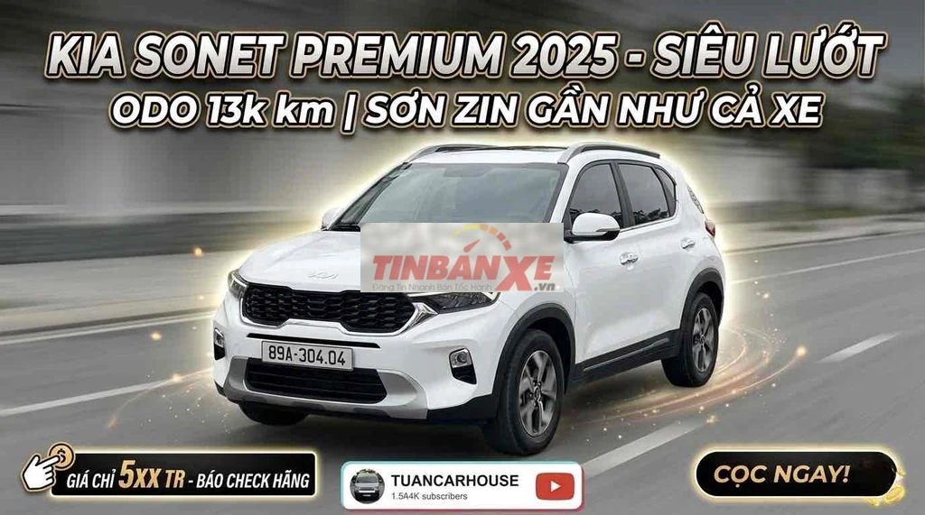 🔴 KIA Sonet Premium 2025 Trắng ghế da