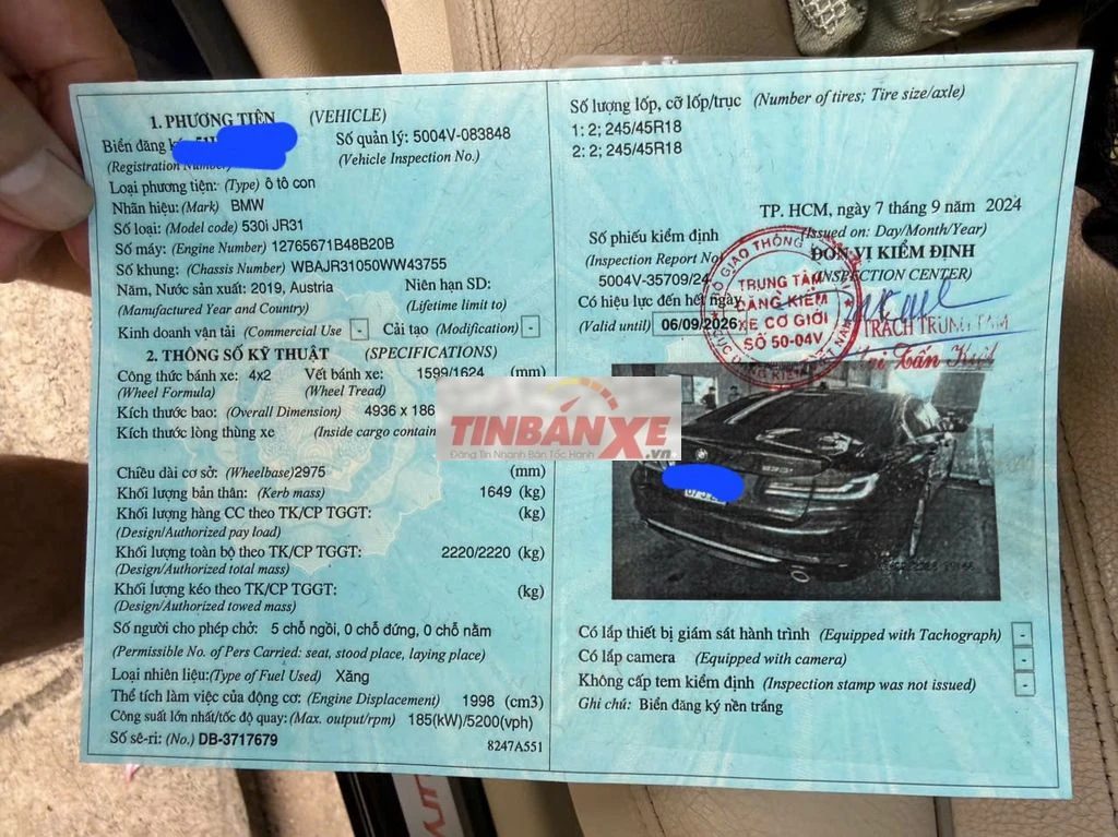 BMW 530i 2019 Xanh 103.000km