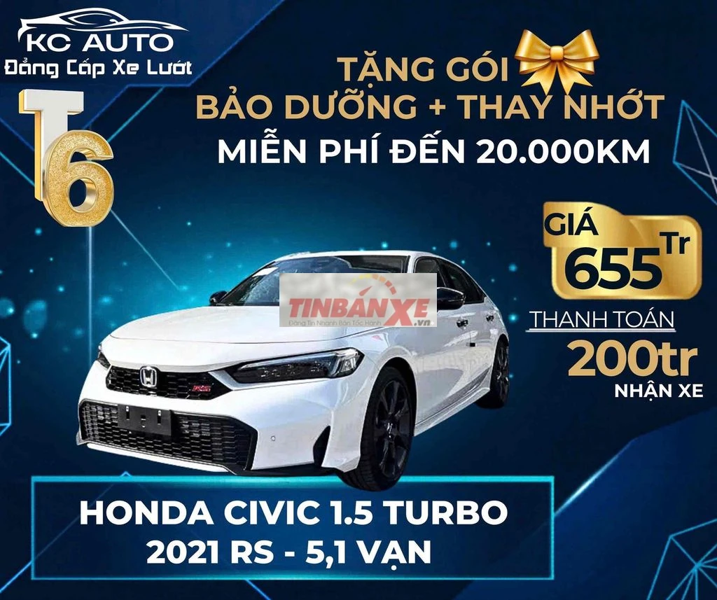 Honda Civic 1.5 Turbo RS 2021 Trắng 51000 km