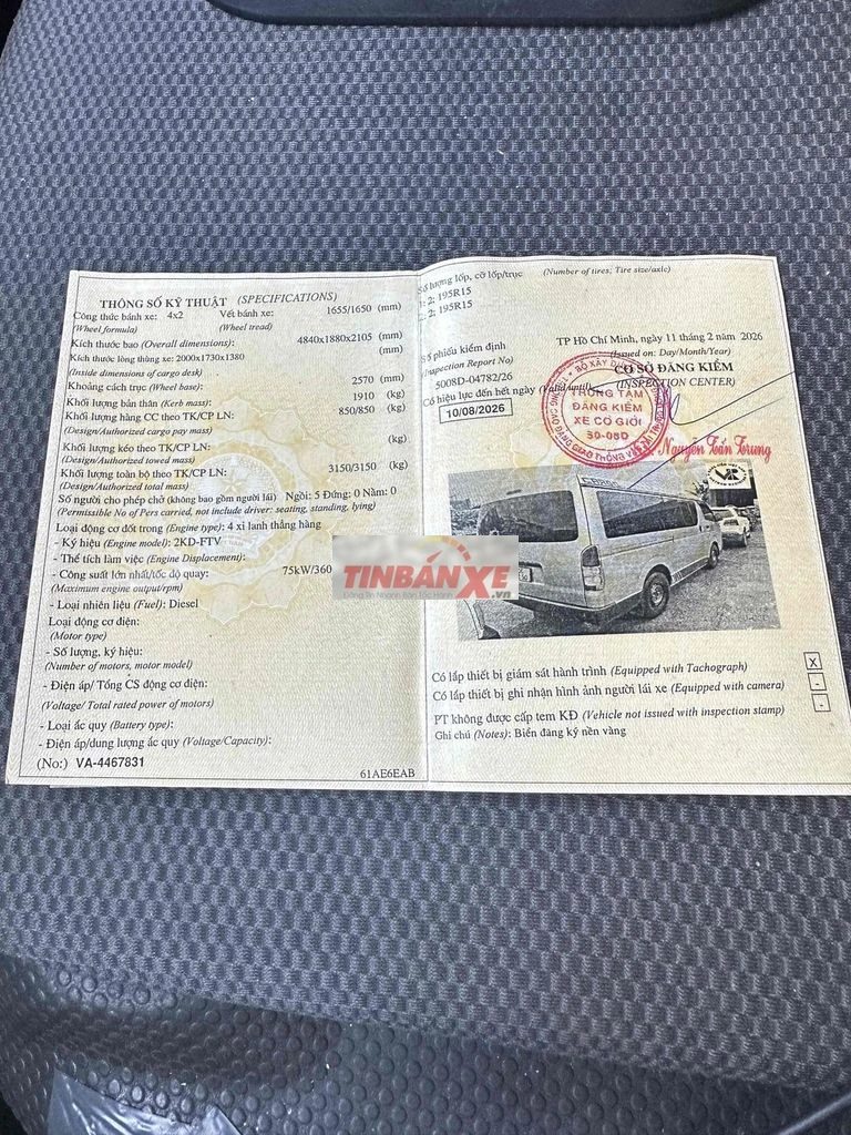 Toyota Hiace 2011 16 chỗ hạ tải 6 chỗ