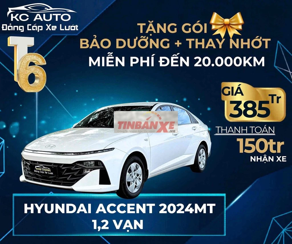 Hyundai Accent 2024 1.5L MT Trắng 12.000km